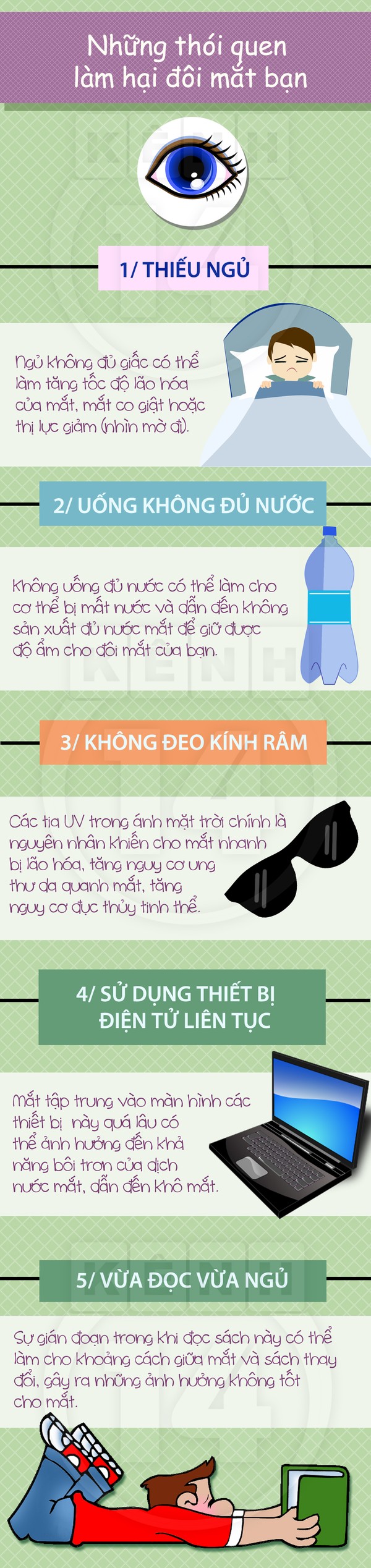 Điểm danh những thói xấu gây hại cho mắt