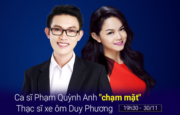 Ca sĩ Phạm Quỳnh Anh "chạm mặt" Thạc sĩ xe ôm Duy Phương