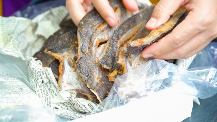 Đặc sản khô cá lóc An Giang do anh Mến tặng