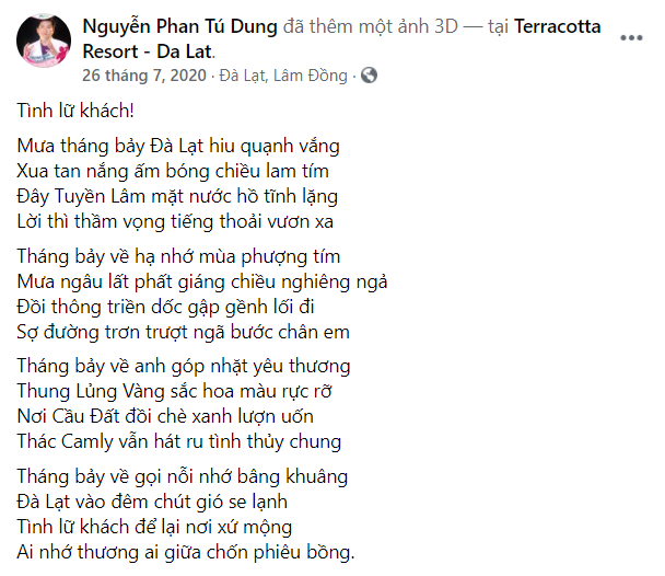Bác sĩ Tú Dung làm thơ