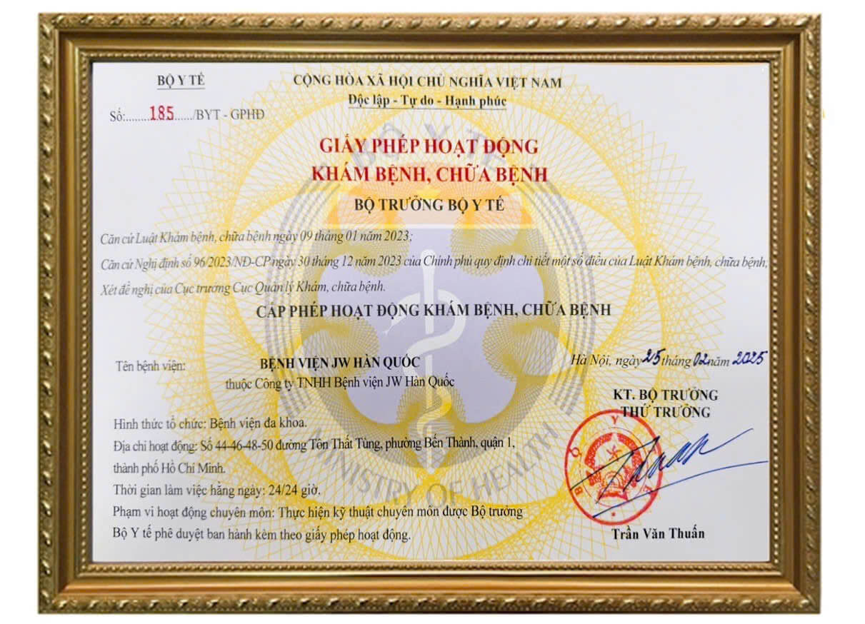 giấy phép đa khoa bệnh viện jw